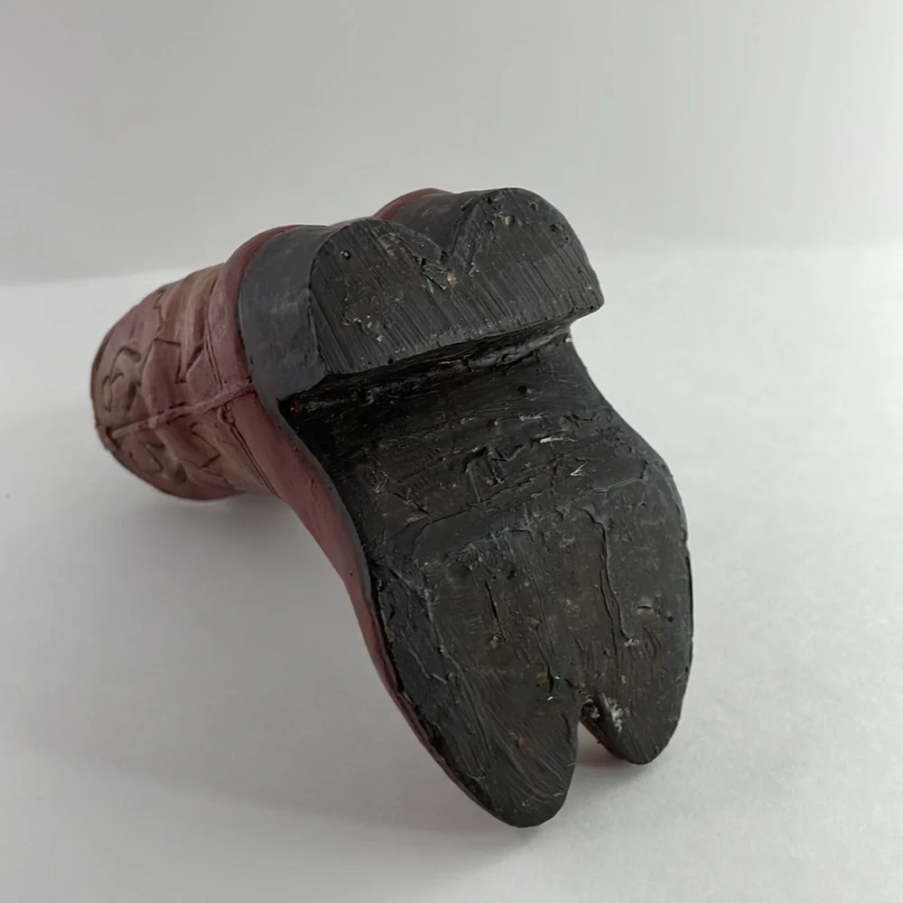 Mini Glass Ceramic Cowboy Boot Pen Holder Western Cowboy Decor - Picture 6 of 14